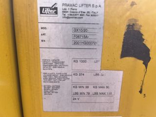targonca TARGONCA GYALOGKÍSÉRETŨ PRAMAC LIFTER