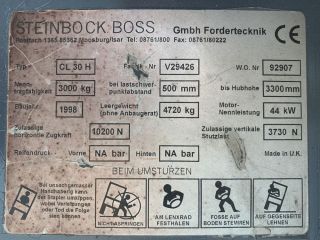 targonca -TARGONCA 4TÁMASZÚ HOMLOKVILLÁS  STEINBOCK BOSS